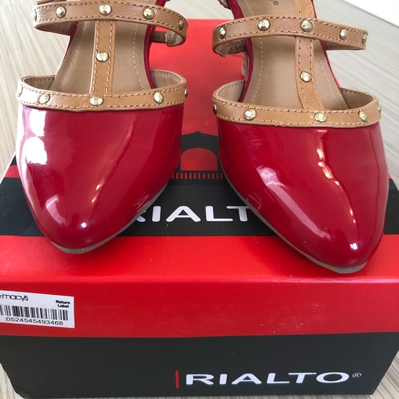 Rialto - NIB Red Gladiator Heels with studs - Picture 7 of 8